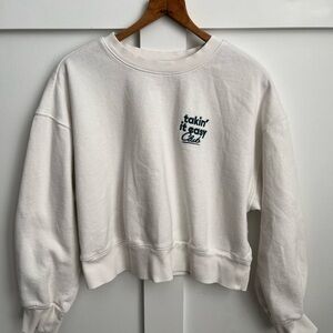 Old Navy White Takin’ It Easy Sweatshirt